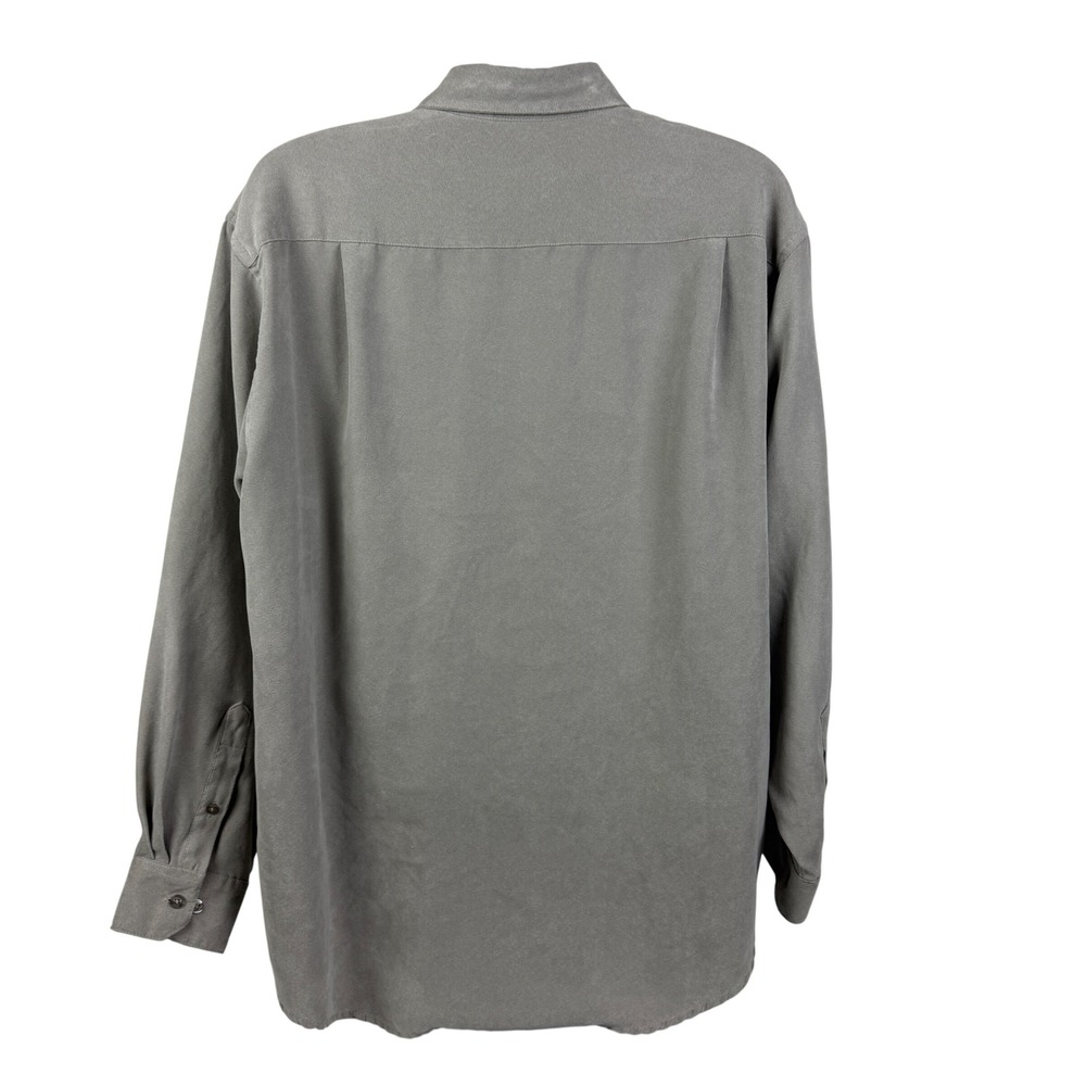 Van Heusen Soft Suede Shirt Men's XL 17-17.5 Grey Long Sleeve Button Down Shirt - Picture 5 of 8